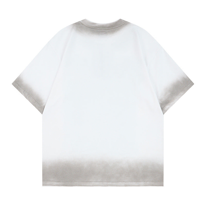 Portrait printed short sleeved shirt