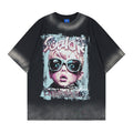 Portrait printed short sleeved shirt