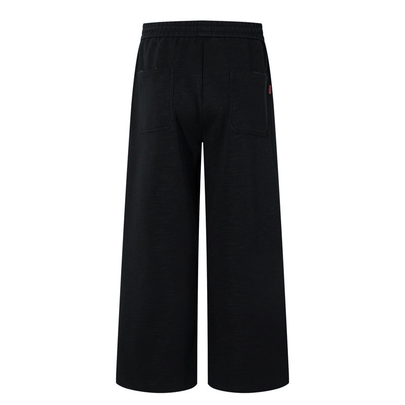 High Street Style  Gradient Starry Sky Embellished Wide Leg Pants for Men and Women, Casual Loose Fit Sweatpants