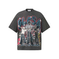Cartoon character printed short sleeved t-shirt