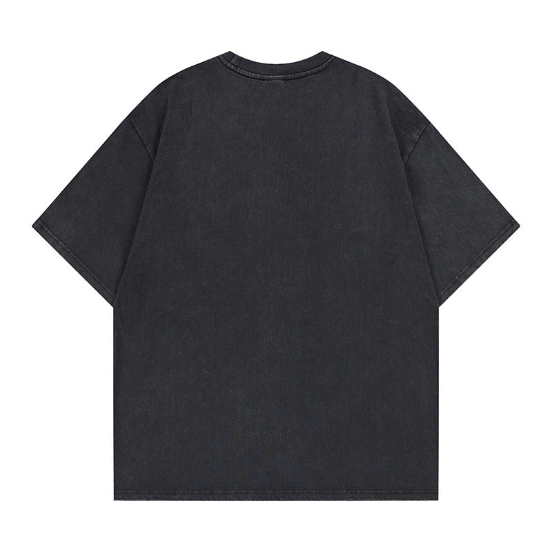 Graffiti printed short sleeved t-shirt